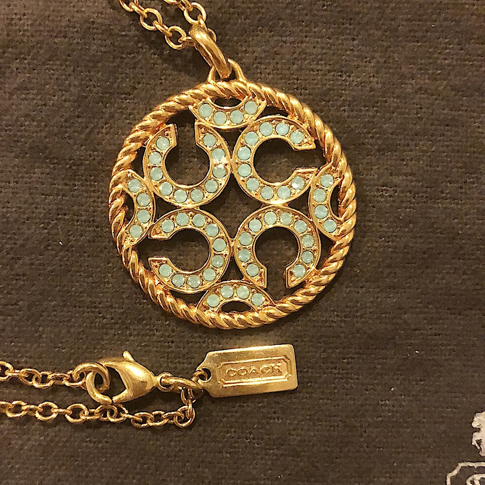 COACH Aquamarine Rhinestone “C”